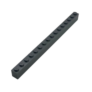 Brick 1x16, Part# 2465 Part LEGO® Dark Bluish Gray