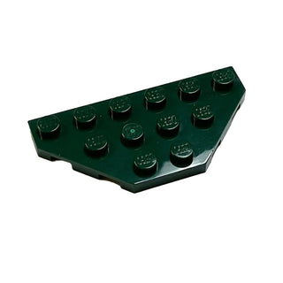 Wedge, Plate 3x6 Cut Corners, Part# 2419 Part LEGO® Dark Green  