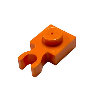 Plate, Modified 1x1 with U Clip Thin (Vertical Clip), Part# 4085b Part LEGO® Orange  