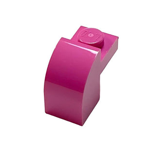 Slope Curved 2x1x1 1/3 with Recessed Stud, Part# 6091 Part LEGO® Dark Pink  