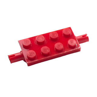 Plate, Modified 2x4 with Pins and Thin Angled Supports, Part# 30157 Part LEGO® Red