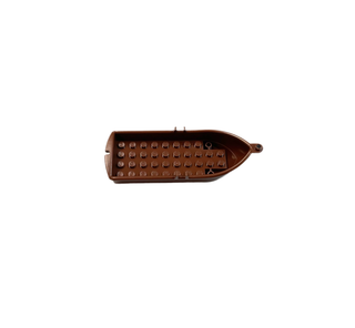 Boat, 14x5x2 with Oarlocks and 2 Hollow Inside Studs, Part# 2551 Part LEGO® Reddish Brown  