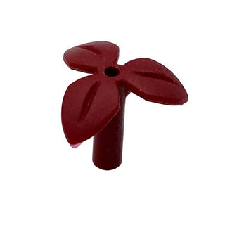 Plant Stem w/ 3 Leaves on Stem, Part# 37695 Part LEGO® Dark Red  