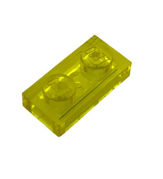 Plate 1x2, Part# 3023 Part LEGO® Trans-Yellow  