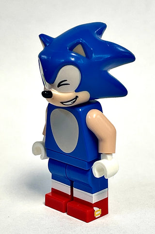 Sonic the Hedgehog - Light Nougat Face and Arms, Winking, Open Mouth Smile to Left, son001 Minifigure LEGO®   