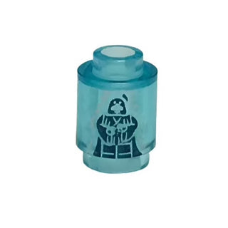 Brick, Round 1 x 1 Open Stud with Emperor Palpatine / Darth Sidious Pattern, Part# 3062bpb037 Part LEGO®   