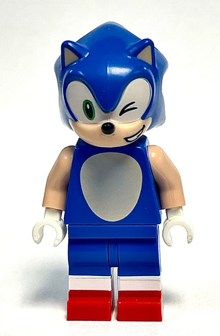 Sonic the Hedgehog - Light Nougat Face and Arms, Winking, Open Mouth Smile to Left, son001 Minifigure LEGO®   