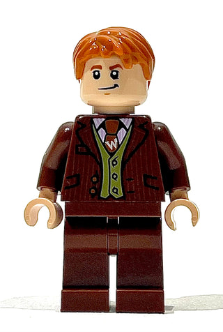 Fred Weasley - Reddish Brown Suit, Dark Orange Tie, Grin / Smiling, hp433 Minifigure LEGO®   