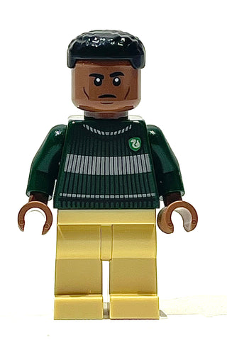 Blaise Zabini - Dark Green Slytherin Quidditch Sweater, Tan Legs, hp401 Minifigure LEGO®   