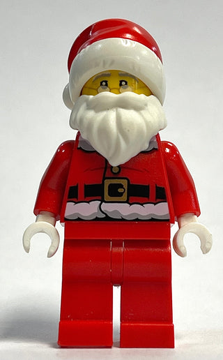 Santa, Red Legs, Fur Lined Jacket with Button, Glasses, hol110 Minifigure LEGO®   