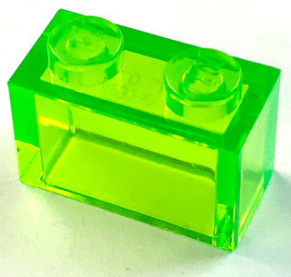 Brick 1x2, Part# 3004 and 3065 Part LEGO® Trans-Bright Green  