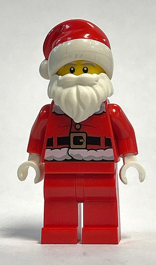 Santa - Red Fur Lined Jacket with Button, Red Legs, Light Bluish Gray and White Bushy Eyebrows, hol125 Minifigure LEGO®   