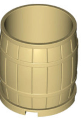 Container, Barrel 4x4x3.5, Part# 30139 Part LEGO® Tan  