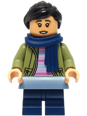 Cho Chang - Olive Green Jacket, Dark Blue Medium Legs, hp469 Minifigure LEGO®   