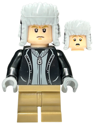 Draco Malfoy - Black Jacket, Dark Tan Medium Legs, Black Ushanka Hat, hp461 Minifigure LEGO®   