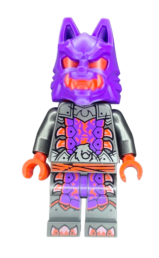 Wolf Mask Warrior - Dark Purple and Red Mask, njo895  United Brick Co®   