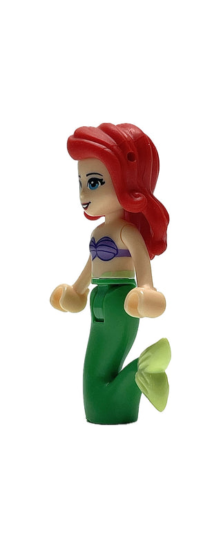 Ariel, Mermaid (Light Nougat) - Medium Lavender Shell Bra Top, Bright Green Tail, Medium Azure Eyes, dp001 Minifigure LEGO®   