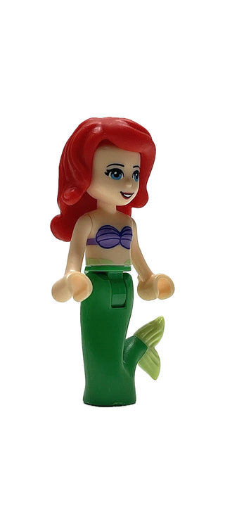 Ariel, Mermaid (Light Nougat) - Medium Lavender Shell Bra Top, Bright Green Tail, Medium Azure Eyes, dp001 Minifigure LEGO®   