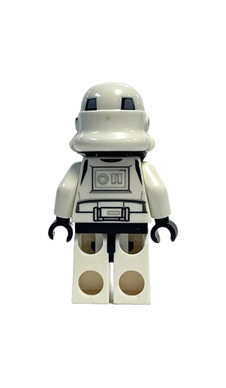 Imperial Stormtrooper - Male, Dual Molded Helmet with Light Bluish Gray Panels on Back, Reddish Brown Head, Grimace, sw1167 Minifigure LEGO®   