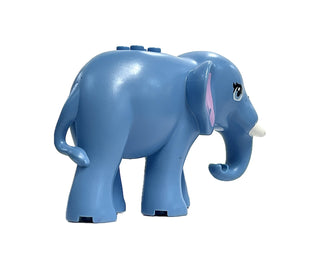 Elephant, Friends with Bright Pink Ears, White Tusks and Bright Light Blue Eyes Pattern, 67419pb01 LEGO® Animals LEGO®   