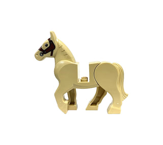 LEGO® Horse, Tan with Reddish Brown Bridle and White Blaze LEGO® Animals LEGO®