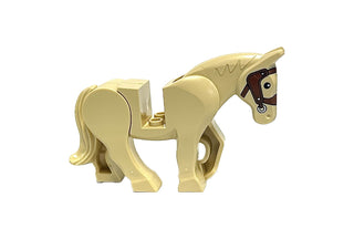 LEGO® Horse, Tan with Reddish Brown Bridle and White Blaze LEGO® Animals LEGO®