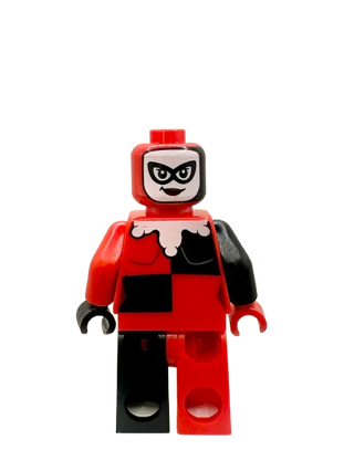 Harley Quinn - Jester's Cap, Black and Red Hands, Rounded Collar, sh0959 Minifigure United Brick Co®   