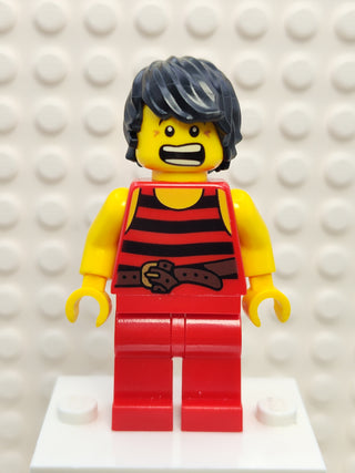 Pirate 7 - Black and Red Stripes, pi168 Minifigure LEGO®   