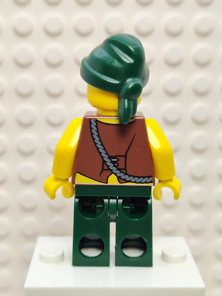 Pirate Vest and Anchor Tattoo Dark Green Legs, pi095 Minifigure LEGO®   