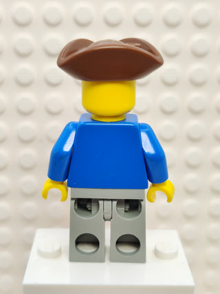 Pirate Brown Shirt Light Gray Legs, pi037 Minifigure LEGO®   