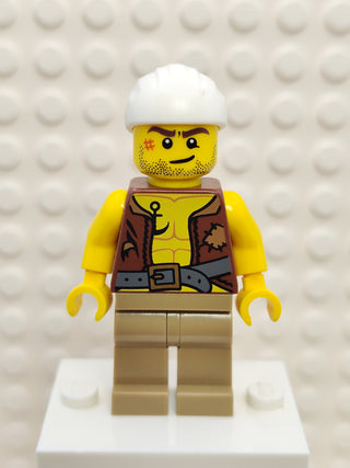 Old Pirate - Vest and Anchor, pi158 Minifigure LEGO®   