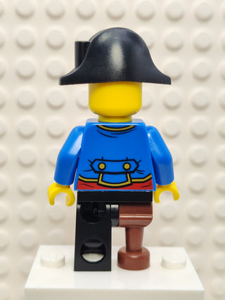 Pirate Blue Jacket Black Leg with Peg Leg, pi146 Minifigure LEGO®   