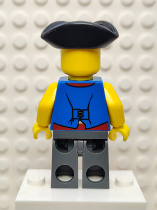 Pirate - Blue Vest Dark Bluish Gray Legs, pi186 Minifigure LEGO®   