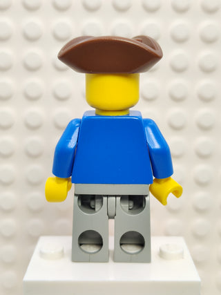 Pirate Blue Jacket Light Gray Legs, pi008 Minifigure LEGO®   