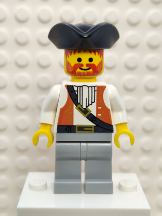 Pirate Brown Vest Ascot Light Gray Legs, pi053 Minifigure LEGO®   