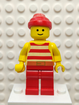 Pirate Red / White Stripes Shirt Red Legs, pi046 Minifigure LEGO®   