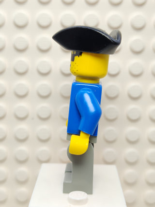 Pirate Blue Jacket Light Gray Legs, pi005 Minifigure LEGO®   