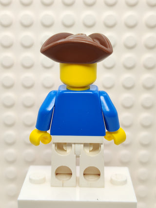 Pirate Blue Jacket and White Legs, pi009 Minifigure LEGO®   