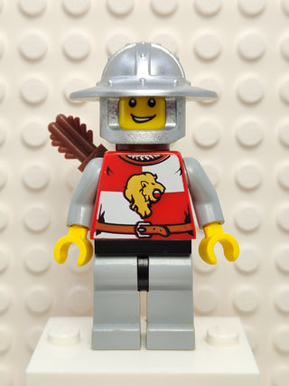 Lion Knight Quarters (Helmet with Broad Brim, Quiver, Open Grin), cas474 Minifigure LEGO®   