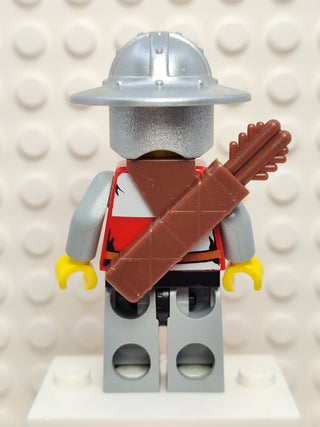 Lion Knight Quarters (Helmet with Broad Brim, Quiver, Open Grin), cas474 Minifigure LEGO®   