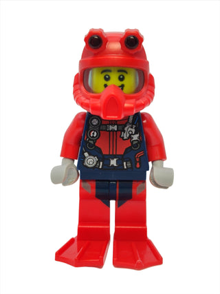 Scuba Diver - Male with Open Mouth, cty1173 Minifigure LEGO®   