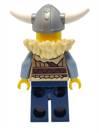 Viking Warrior - Male with Dark Tan Fur Jacket, vik040 Minifigure LEGO®   