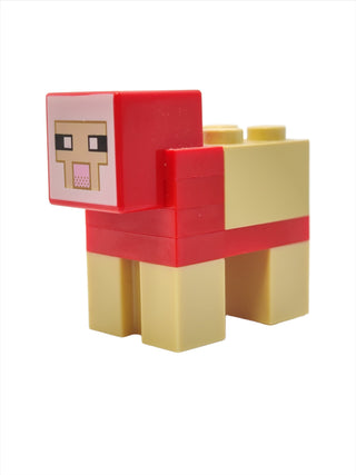 Minecraft Sheep Red - Sheared, minesheep04 Minifigure LEGO®   