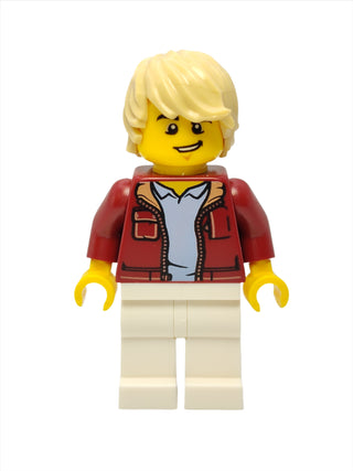 Car Driver - Man with Dark Red Jacket, cty1236 Minifigure LEGO®   