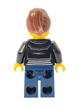 Teenage Girl - Black Jacket and White Shirt with Black Stripes, cty1022 Minifigure LEGO®   