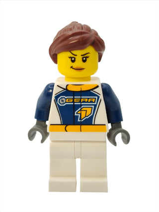 Dragster Transport Truck Driver with GEAR Logo, cty0750 Minifigure LEGO®   