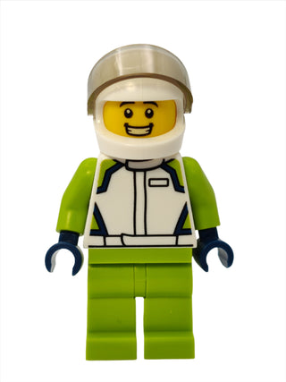 Race Car Driver - White Racing Jacket and Helmet, cty1400 Minifigure LEGO®   