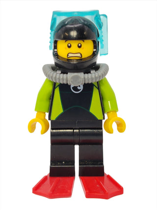 Coast Guard Diver - Black Wetsuit with White Logo, cty0797 Minifigure LEGO®   