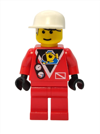 Divers - Red Diver 2 with White Cap, div020 Minifigure LEGO®   