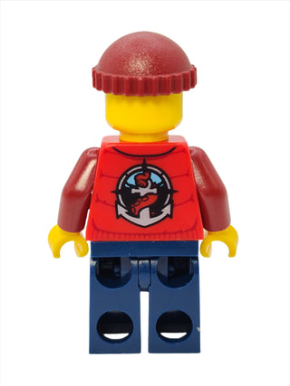 Deep Sea Submariner Male - Dark Red Knit Cap, cty0566 Minifigure LEGO®   